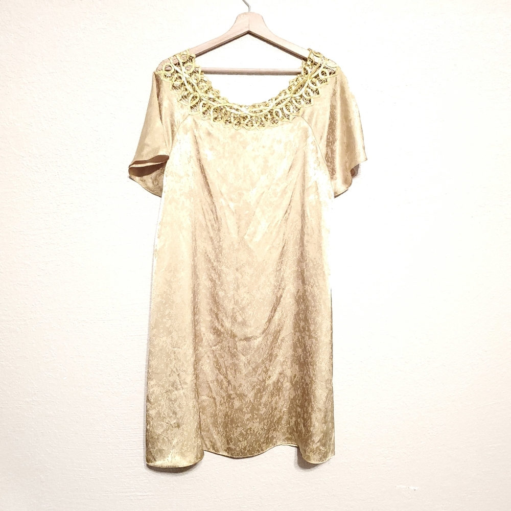 Gianni Bini Gold Satin Dress